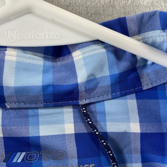 Vineyard Vines Shirt men's XL Button Down OTG On-The-Go Performance Plaid Blue - Picture 6 of 12